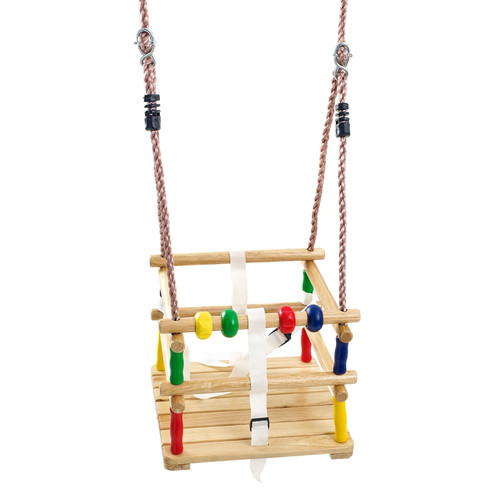 Wooden baby swing seat with - baby,
