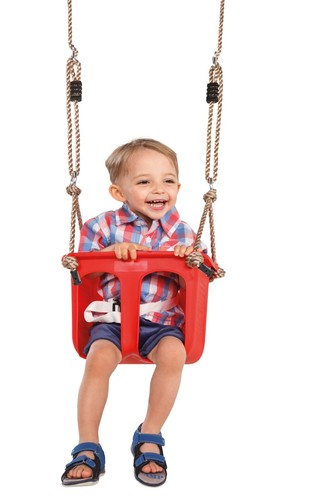 Baby bucket swing seat - baby, red
